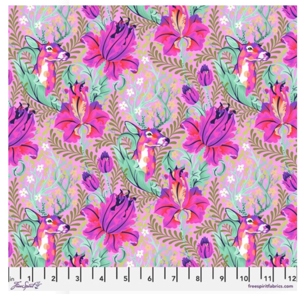 Deer John Glimmer Tiny Beasts Tula Pink Free Spirit Cotton Fabric