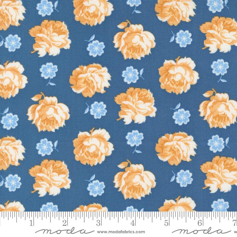 Denim & Daisies Denim Skirt Florals Denim Light Blue Fig Tree Co. Moda Cotton Fabric