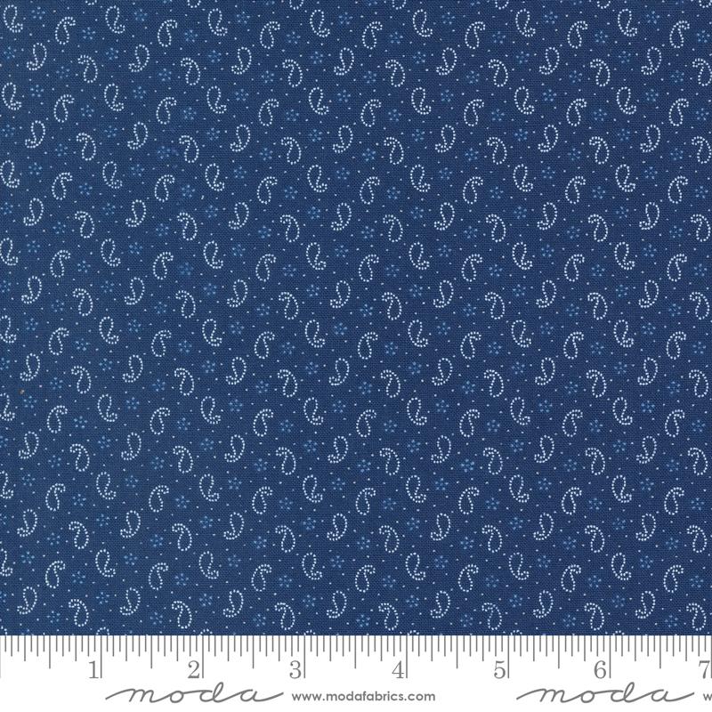 Denim & Daisies Petite Paisleys Blenders Midnight Jeans Dark Blue Fig Tree Co. Moda Cotton Fabric