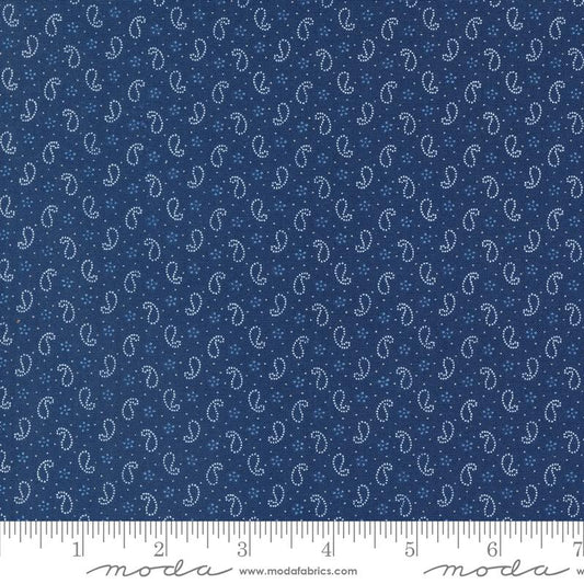 Denim & Daisies Petite Paisleys Blenders Midnight Jeans Dark Blue Fig Tree Co. Moda Cotton Fabric