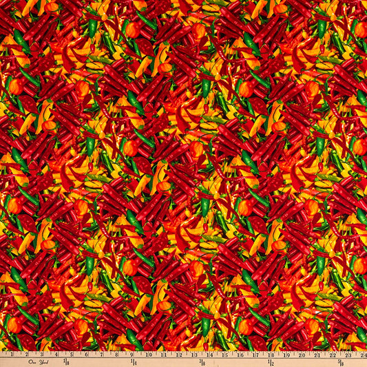 Desert Dream Packed Hot Peppers Multi West Timeless Treasures Cotton Fabric