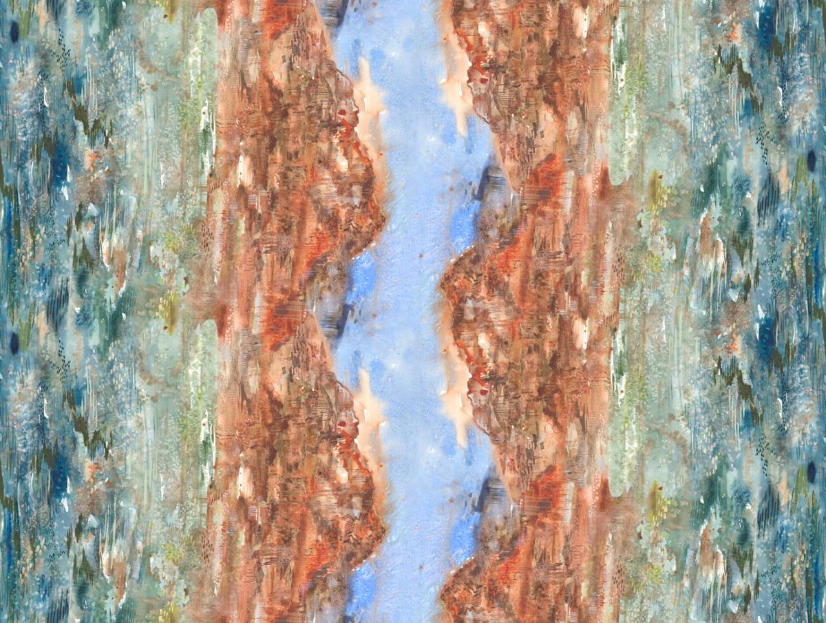 Desert Oasis Desert Fade Ombre Scenic Horizon Multi Create Joy Project Moda Cotton Fabric