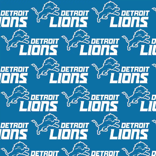 Detroit Lions NFL Football Logo Fabric Traditions Cotton Fabric NFL-70647DN