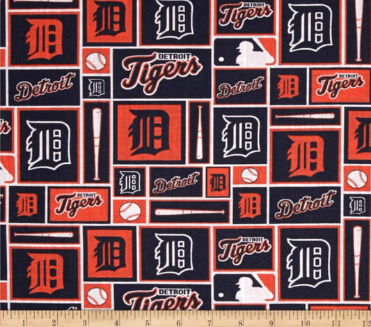 Detroit Tigers MLB Baseball Patch Fabric Traditions Cotton Fabric