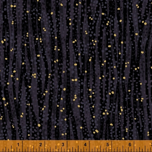 Dewdrop Lava Black Gold Metallic Whistler Studios Windham Cotton Fabric