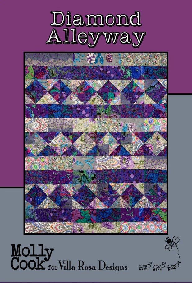Diamond Alleyway Quilt Pattern 42"x53" Molly Cook Villa Rosa Designs VRD-DIAMONDALLEYWAY
