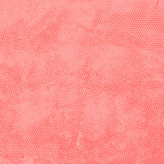 Dimples Tonal Blender Peachy-Keen Pink Gail Kessler Andover Cotton Fabric