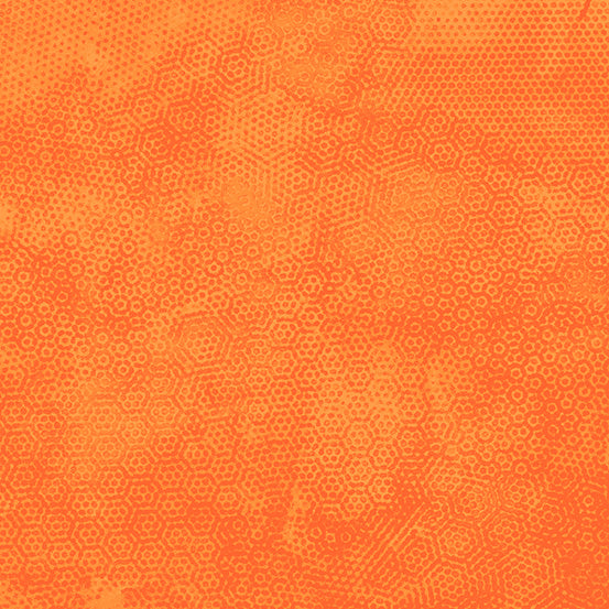 Dimples Tonal Blender Persimmon Orange Gail Kessler Andover Cotton Fabric