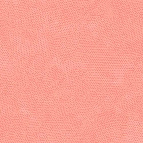 Dimples Limited Edition Tonal Dotted Hexagons Soft Peach Gail Kessler Andover Fabrics Cotton Fabric AF-A-1867-O17
