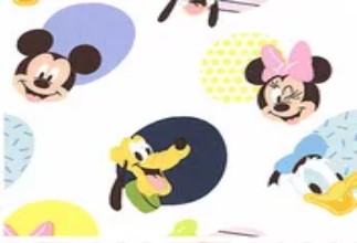 Disney Mickey Mouse and Friends Minnie Mouse Duck Daisy Pluto Best White Camelot Fabrics Cotton Fabric