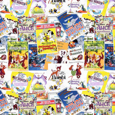 Disney Characters Love Stories Multi Springs Creative Cotton Fabric
