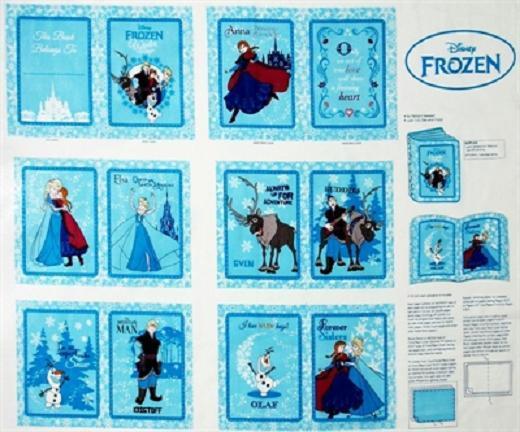 Disney Frozen Anna's Friends Soft book Panel 36" Blue Springs Creative Cotton Fabric