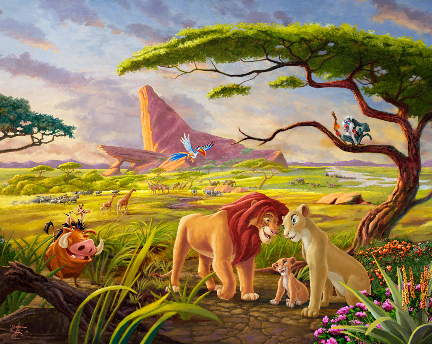 Disney Remember Who You Are Lion King Panel 36" Thomas Kinkade David Textiles Cotton Fabric DT-2215-4C-1