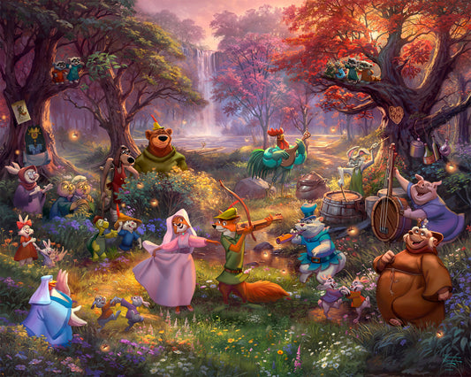 Disney Robin Hood Panel 36" Thomas Kinkade David Textiles Cotton Fabric DT-2214-4C-1