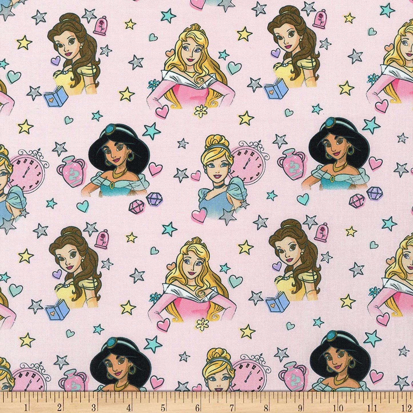 Disney Ultimate Princess Celebration Felt Pen Princess Ombre Springs Creative Cotton Fabric SC-73932
