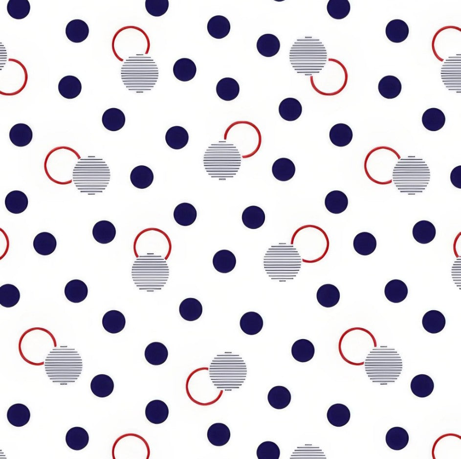 Documentaries Lots of Dots White Kanvas Studios Benartex Cotton Fabric BE-14488-09 | US Fabric Shop