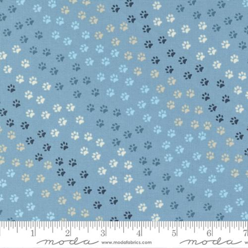 Dog Daze Paws and More Paws Blenders Sky Blue Stacy Iest Hsu Moda Cotton Fabric