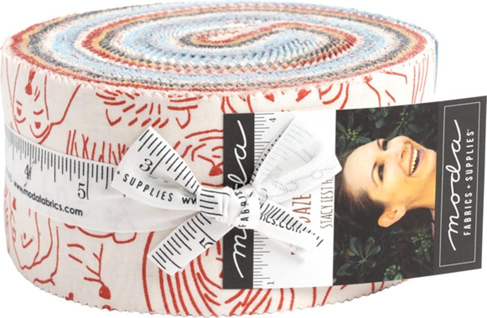 Dog Daze 2.5" Jelly Roll Stacy Lest Hsu Moda Cotton Fabric MD-20840JR