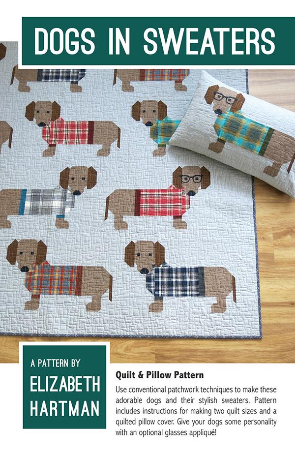 Dogs in Sweaters Quilt Pattern Elizabeth Hartman EH-034
