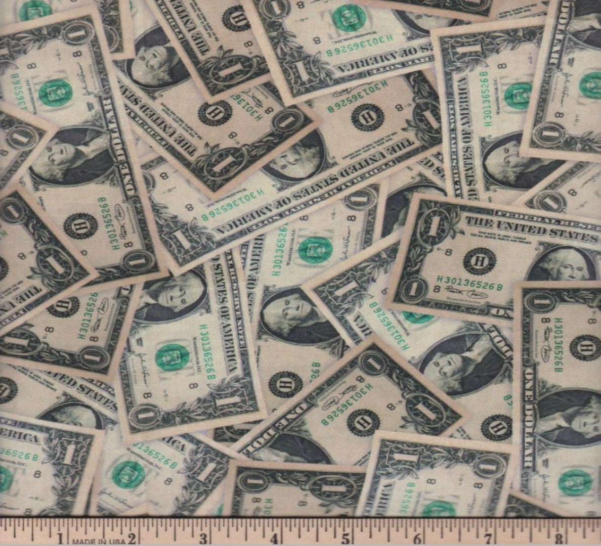 Dollar Bills Four Seasons Multi David Textiles Cotton Fabric DT-DX-0255-9C Multi