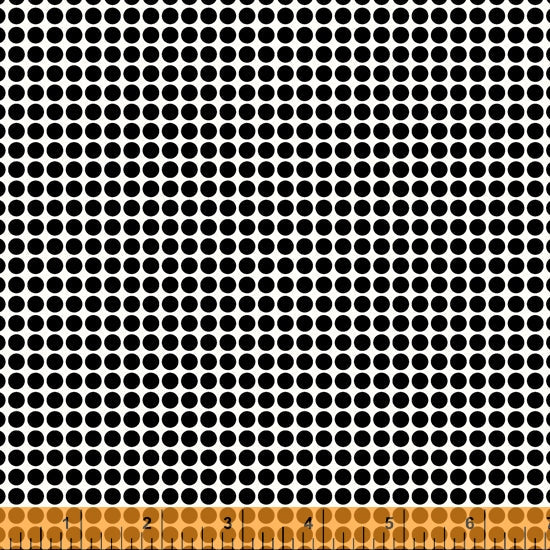 Dot Dot Dot Black Stacked Dot White Whistler Studios Windham Cotton Fabric