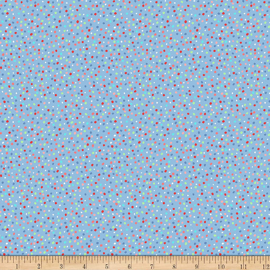 Dots Blue Let's Play Classic Doll Dots Timeless Treasures Cotton Fabric