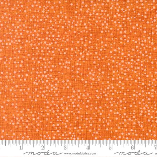 Dotty Thatched Cloudy Citrus Orange Robin Pickens Cotton Fabric MD-48715-123
