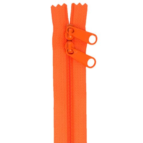 Double Slide Zipper Pumpkin Orange By Annie's 30 inches