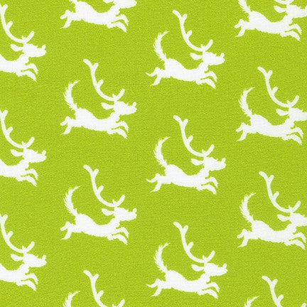 Dr Seuss How the Grinch Stole Christmas Dogs Allover Lime Green Robert Kaufman Cotton Fabric