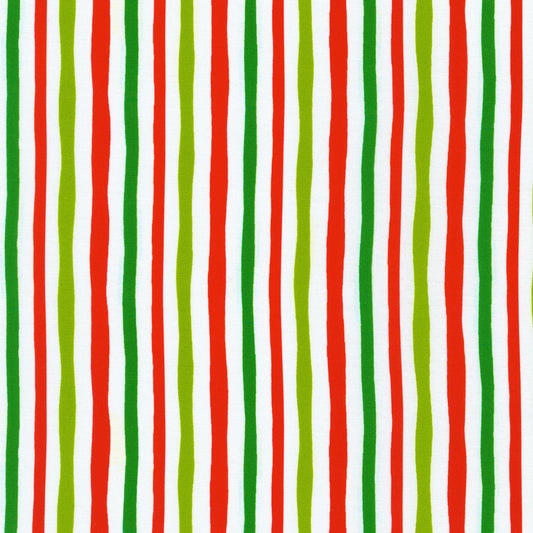 Dr. Seuss How the Grinch Stole Christmas Holiday Multi Colored Stripe Robert Kaufman Cotton Fabric