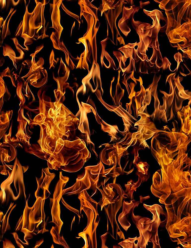 Flames Black Dragon's Lair Timeless Treasures Cotton Fabric TT-FIRE-CD7734-BLACK | US Fabric Shop