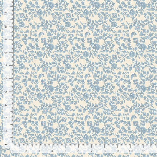 Dragonfly Garden Ditsy Floral Vine Stippled Ground Cream Vintage Timeless Treasures Cotton Fabric