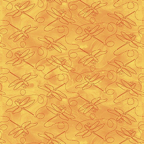 Dragonfly Dance Dragonfly Texture Golden Grace Violet Designs Henry Glass Cotton Fabric