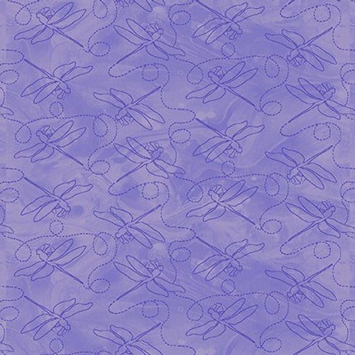 Dragonfly Dance Dragonfly Texture Periwinkle Grace Violet Designs Henry Glass Cotton Fabric