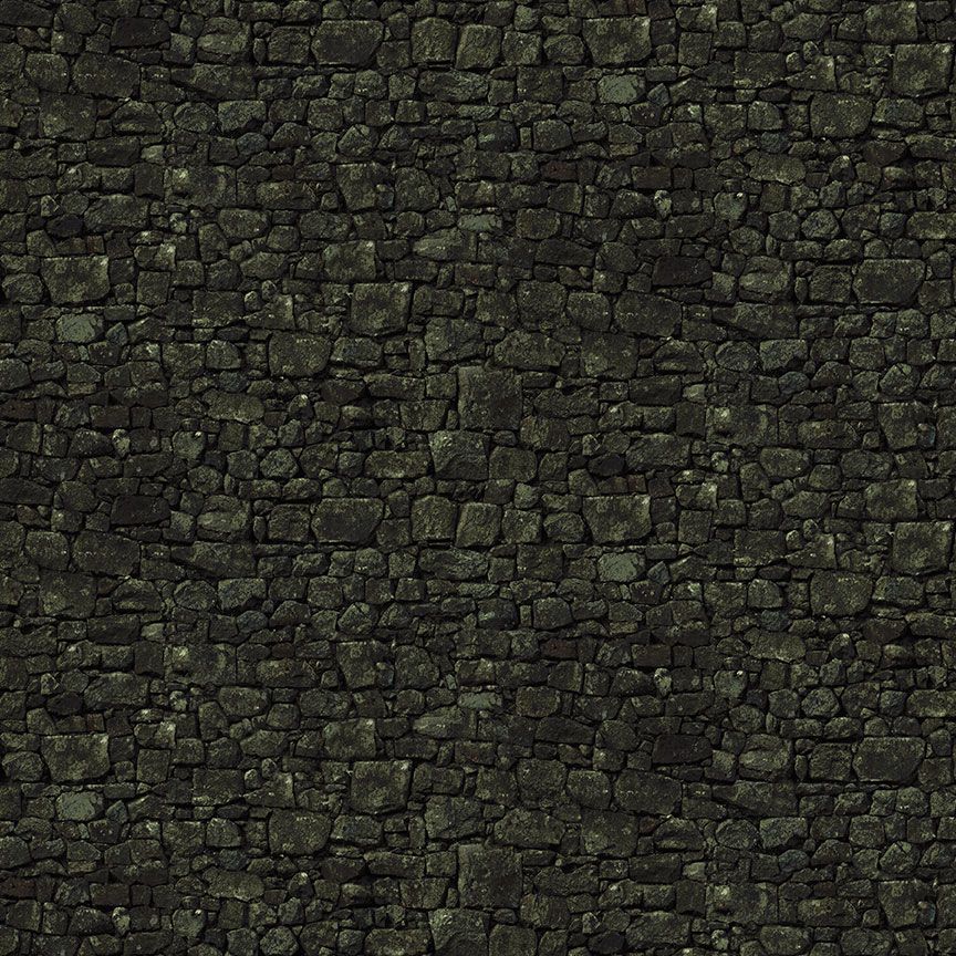 Dragon's Lair Castle Wall Pebble Grey Timeless Treasures Cotton Fabric