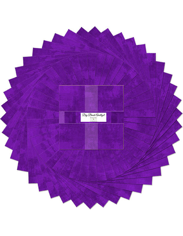 Dry Brush Amethyst Purple 10" Squares Karat Gems Layer Cake 42pcs Wilmington Prints Cotton Fabric WP-512-181-512