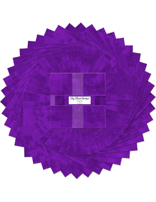 Dry Brush Amethyst Purple 10" Squares Karat Gems Layer Cake 42pcs Wilmington Prints Cotton Fabric WP-512-181-512