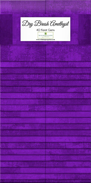Dry Brush Amethyst Purple 2.5" Strips Roll Karat Gems 40pcs Wilmington Prints Cotton Fabric WP-842-181-842