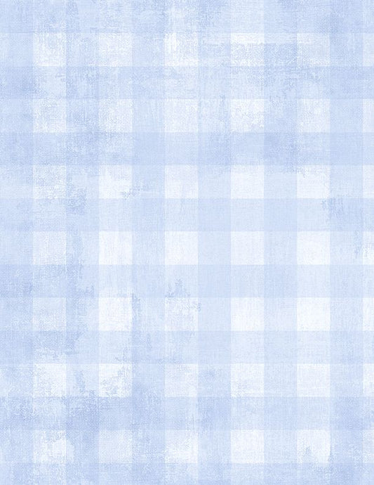 Dry Brush Checks Pale Blue Essential Basics Danhui Nai Wilmington Prints Cotton Fabric WP-1077-89289-400