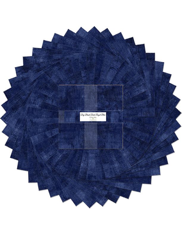 Dry Brush Dark Royal Blue 10" Squares Karat Gems 42pcs Wilmington Prints Cotton Precut Fabric WP-512-142-512