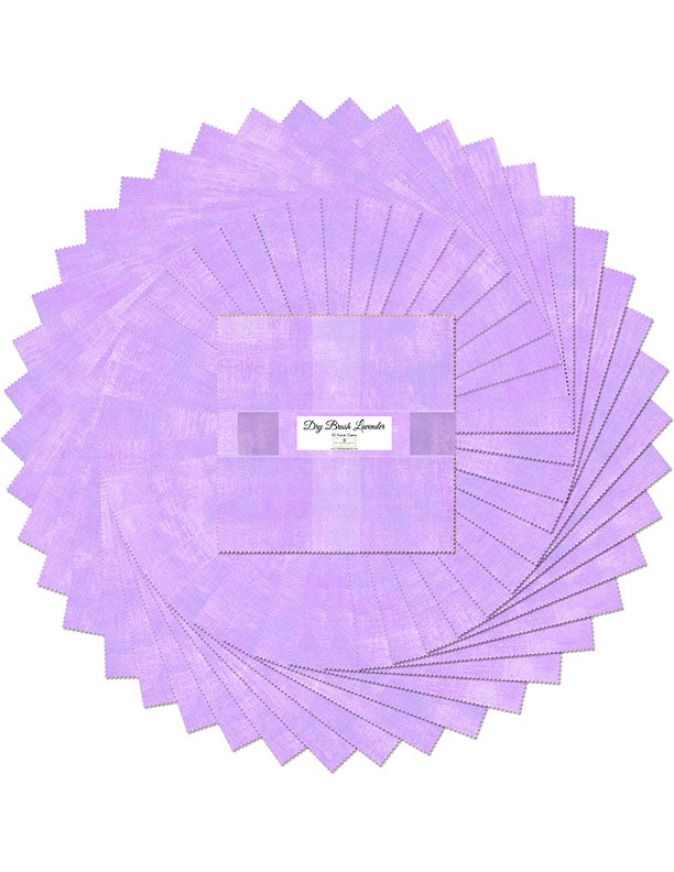 Dry Brush Lavender Purple 10" Squares Karat Gems Layer Cake 42pcs Wilmington Prints Cotton Fabric WP-512-180-512