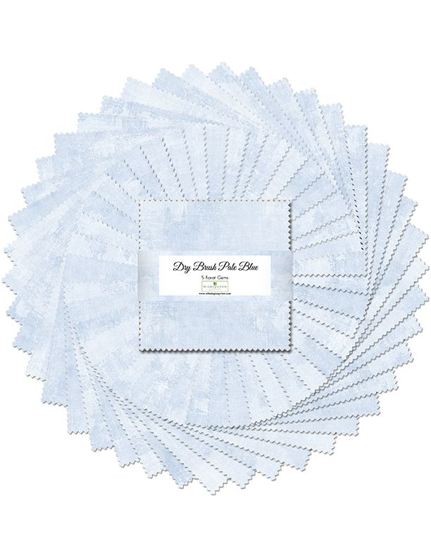 Dry Brush Pale Blue 5" Karat Gems Wilmington Prints Cotton Fabric WP-507-141-507