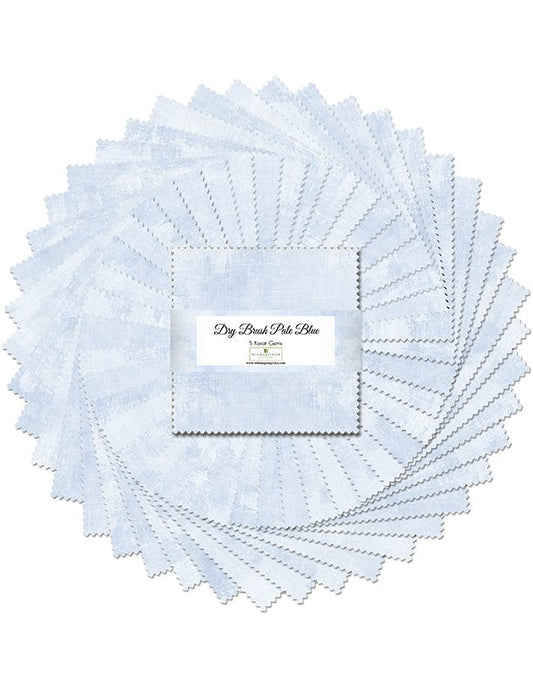 Dry Brush Pale Blue 5" Karat Gems Wilmington Prints Cotton Fabric WP-507-141-507