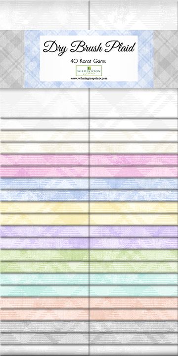 Dry Brush Plaid Essentials Karat Gems 2.5" Strips 40pcs Danhui Nai Wilmington Prints Cotton Fabric WP-842-161-842