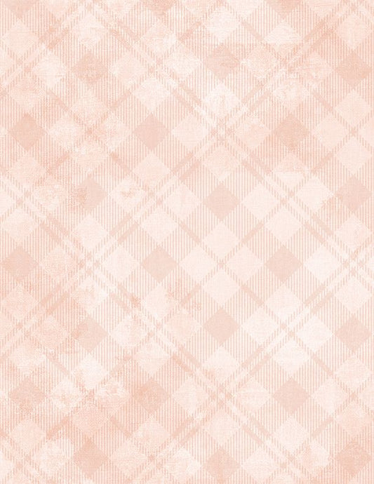 Dry Brush Plaid Pale Apricot Peach Essential Basics Danhui Nai Wilmington Prints Cotton Fabric WP-1077-89291-800