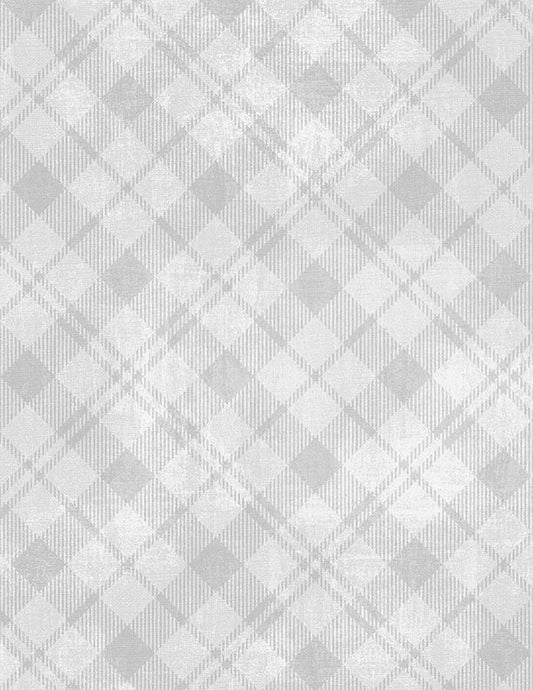Dry Brush Plaid Pale Silver Grey Essential Basics Danhui Nai Wilmington Prints Cotton Fabric WP-1077-89291-901