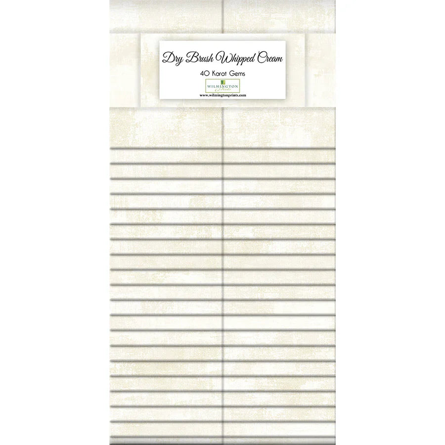 Dry Brush Whipped Cream 2.5" Strips Karat Gems 40pcs Wilmington Prints Cotton Precut Fabric WP-842-138-842