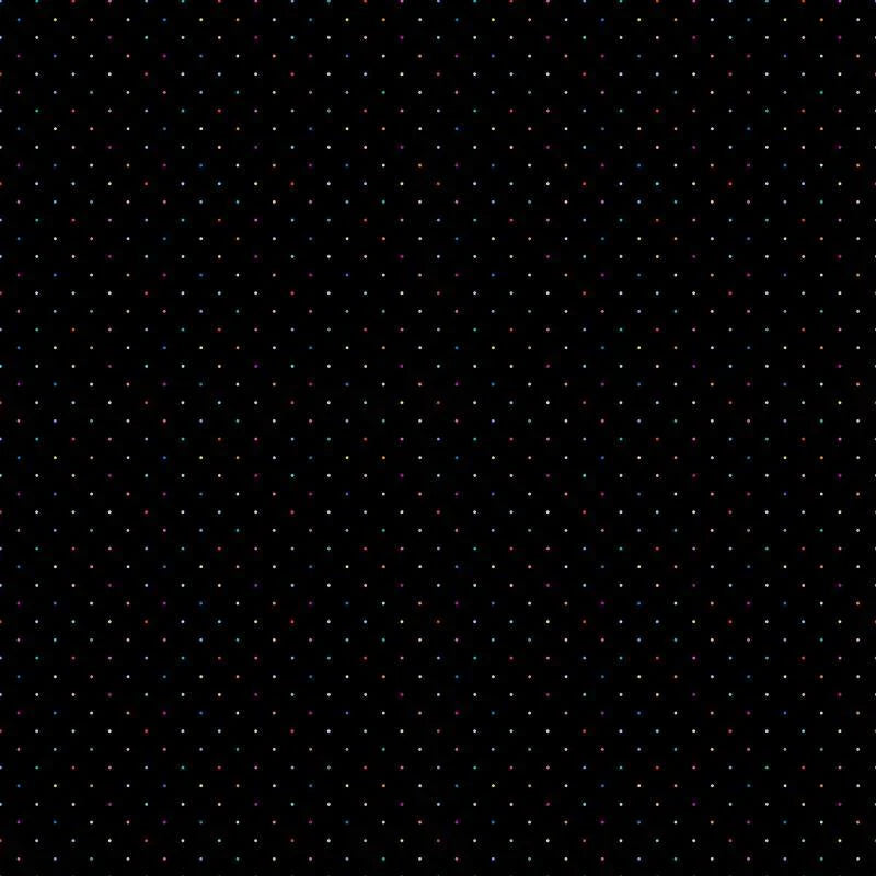 Dusk Ditsy Dots Black Multi Figo Northcott Cotton Fabric NC-92041-99