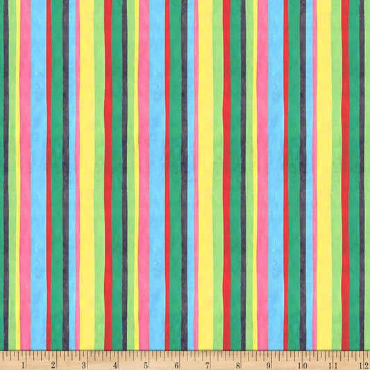 Emerald Stripe Zootopia A to Z Multi Elizabeth's Studio Cotton Fabric