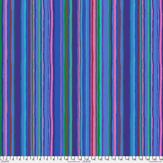 Echo Stripe Blue February 2026 Kaffe Fassett Collective Free Spirit Cotton Fabric FS-PWGP209.BLUE